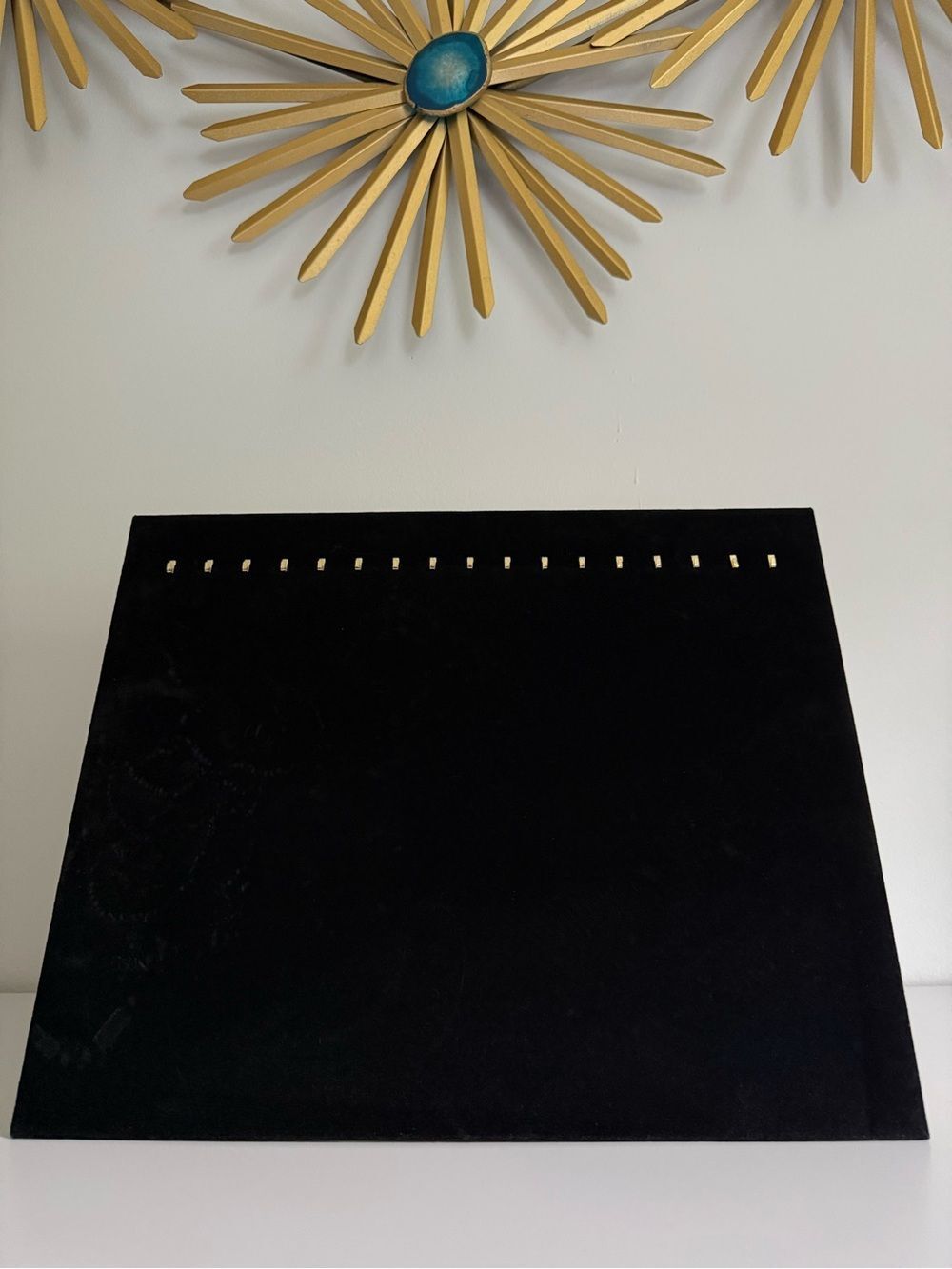 Black Velvet Jewelry Display Stand 17 Hooks Necklace Bracelet Holder Organizer